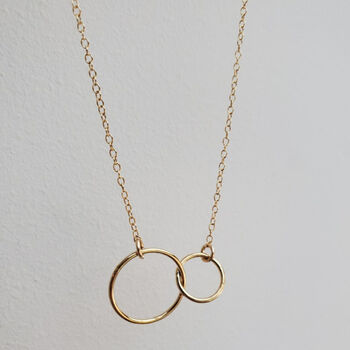 Gold Filled Interlocking Circle Family Connection Necklace, 2 of 9