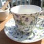 Large Cup And Saucer In Spring Harebell Design, thumbnail 3 of 12
