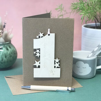 Personalised 1st Birthday Card With Stars, 3 of 8