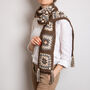Granny Annie Squares Scarf Crochet Kit Woodland, thumbnail 2 of 9