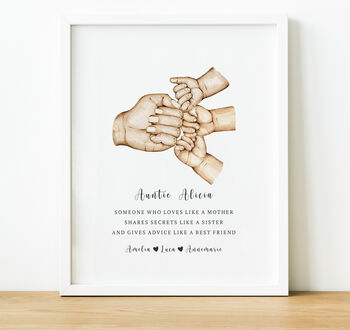 Personalised Hand Illustration Print | Gifts For Auntie, 2 of 8