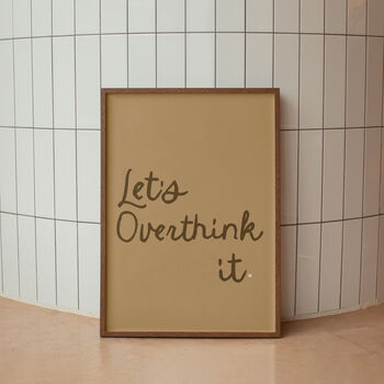 Let's Overthink It Typography Print, 4 of 8