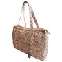 Block Printed Peach Floral Quilted Bag, thumbnail 5 of 6