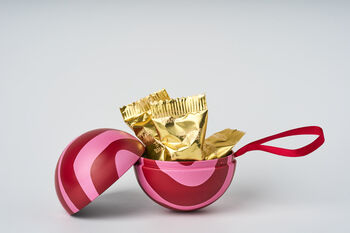 Duo Of Baubles In Swedish Design Filled With Chocolate Truffles, 3 of 12