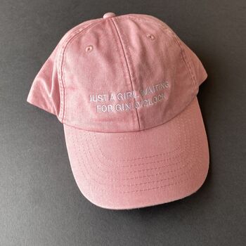 Just A Girl Personalised Slogan Cap, 6 of 6