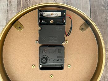 Gold Distressed Moving Gears Mantel Clock Roman Numeral, 7 of 8