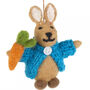 Personalised Rabbit In Blue Coat Decoration, thumbnail 5 of 5