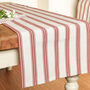 Red Stripe Cotton Dining Table Runner, thumbnail 3 of 5