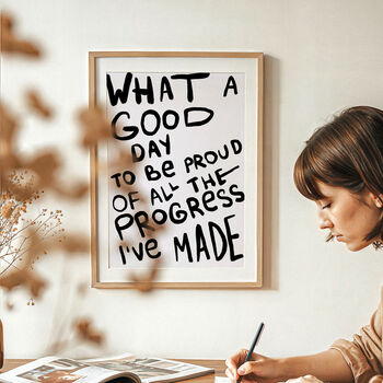'What A Good Day' Inspirational Wall Poster Print, 4 of 8
