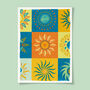 Sunshine Pattern Tile Greeting Card, thumbnail 3 of 5