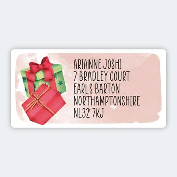 Personalised Christmas A4 Sheet Labels 32x63mm, 3 of 4