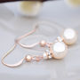 Rose Gold Plated Crystal And Pearl Earrings, thumbnail 1 of 4