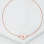 Gold, Silver Or Rose Initial Disc Bracelet, thumbnail 1 of 7