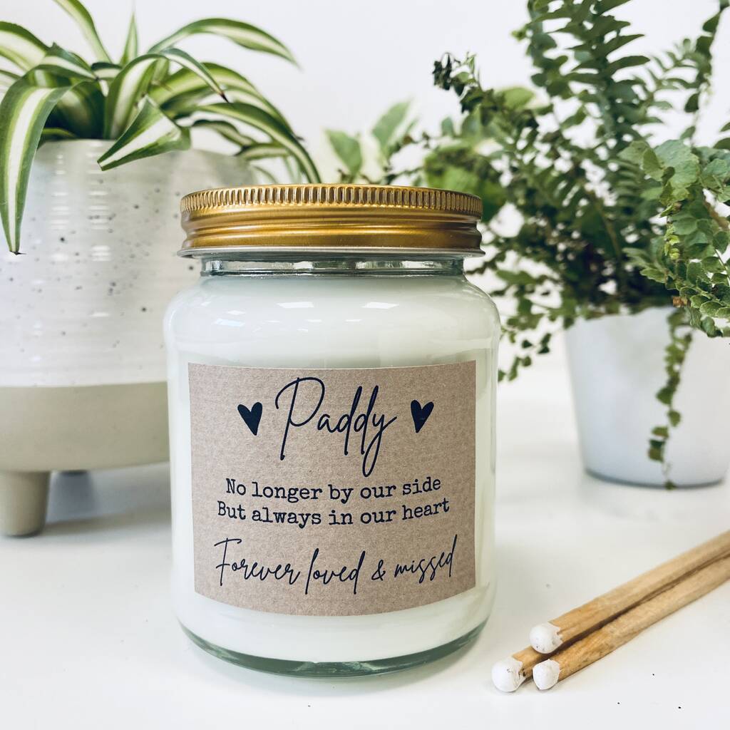 Personalised Pet Remembrance Scented Soy Candle By Lollyrocket Candle