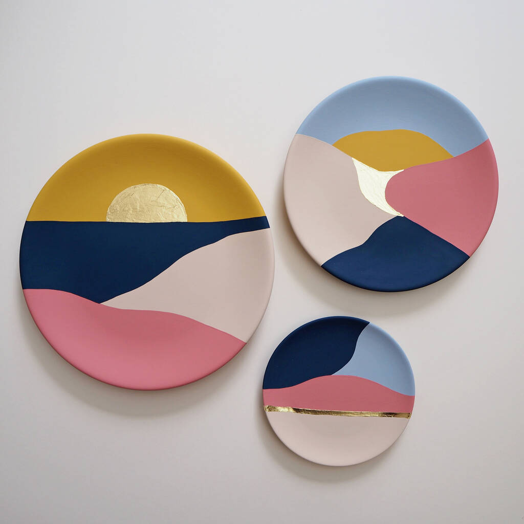Landscapes Hand Painted Wall Plates By Hello Marilu