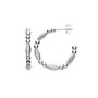 Lunaire Textured Sterling Silver Hoop Earrings, thumbnail 2 of 2