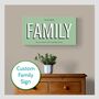 Personalised Family Sign Big Print With Optional Names, thumbnail 1 of 12