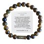 Men's Chelsea Football Fan Tiger's Eye Bracelet, thumbnail 1 of 5