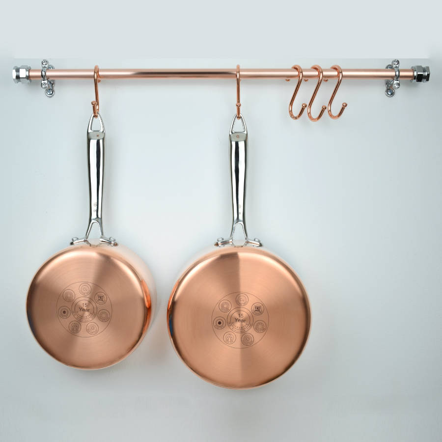 Copper And Chrome Pan Rail, 1 of 3