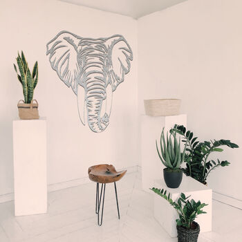 Majestic Metal Elephant Art Home Wall Decor, 4 of 10