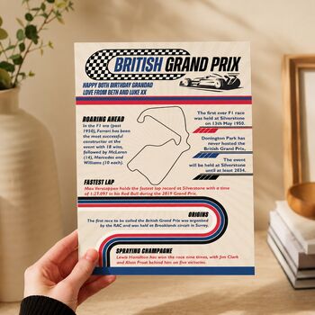Personalised F1 Grand Prix Circuit Print Gift For All Circuits, 3 of 12