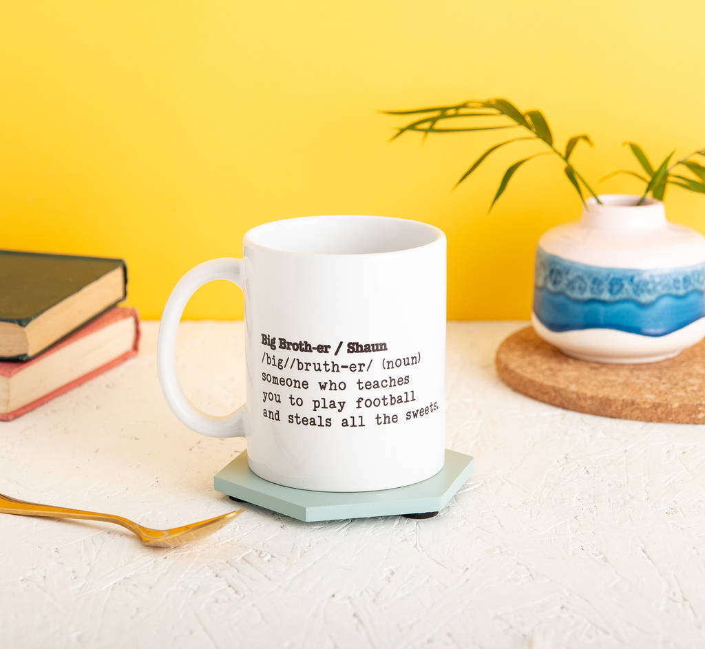 Personalised Big Brother Definition Mug Gift By Strive Creatives 