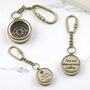 Personalised Brass Compass Keyring, thumbnail 1 of 12