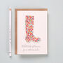 Personalised Liberty Welly Retirement Card, thumbnail 1 of 4