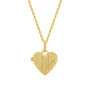 Gold Plated Sterling Silver Woven Heart Locket Necklace, thumbnail 7 of 8