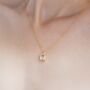 Green Amethyst Emerald Cut Pendant Necklace In Sterling Silver And Gold, thumbnail 6 of 9