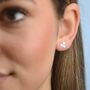 Sterling Silver Triple Star Cluster Stud Earrings, thumbnail 4 of 7