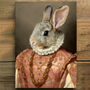 Rabbit Vintage Portrait Print, thumbnail 1 of 3