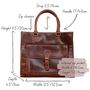Brown Leather Pocket Tote Bag, thumbnail 5 of 5