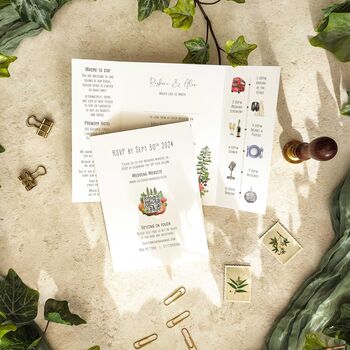 Autumn Woodland Gatefold Invitation, 3 of 10