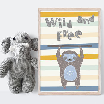 'Wild And Free' Scandi Style Nursery Print, 3 of 8