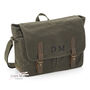 Personalised Embroidered Messenger Bag Waxed Canvas Bag, thumbnail 3 of 3