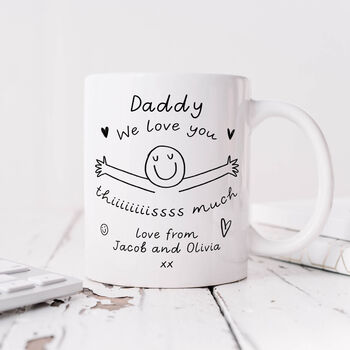 Personalised Mug 'Daddy Love You This Much', 2 of 4