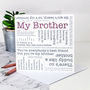 Brother Card 'My Brother' Quotes, thumbnail 1 of 6