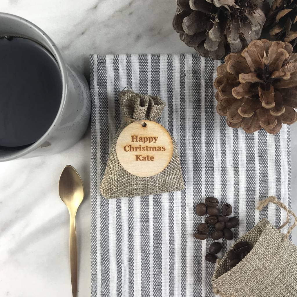 Personalised Christmas Table Favours By Perkulatte | notonthehighstreet.com