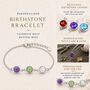 Personalise Create Your Own Family Birthstones Bracelet, thumbnail 12 of 12
