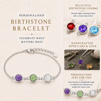 Personalise Create Your Own Family Birthstones Bracelet, 12 of 12