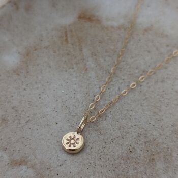 9ct Gold Sun Necklace, 3 of 5