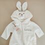 Personalised Baby Bunny Fleece All In One, thumbnail 1 of 9