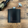 Personalised Matte Black 6oz Hip Flask Wedding, Groomsmen And Milestone Birthday Gift, thumbnail 5 of 12