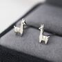 Sterling Silver Tiny Llama Stud Earrings, thumbnail 5 of 12