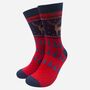 Men's Fair Isle Stag Christmas Bamboo Socks, thumbnail 2 of 3