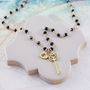 Rosary Necklace With Key Charm, thumbnail 1 of 6