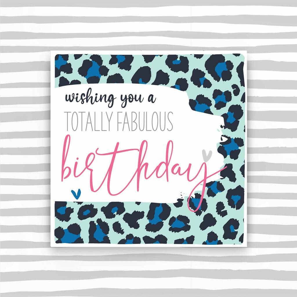 Fabulous Birthday Card Leopard Print By Molly Mae® 7831