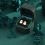 Tiny Little Cute Ghost Stud Earrings In Sterling Silver, thumbnail 7 of 12