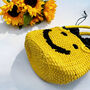 Smile Face Straw Basket Bag, thumbnail 5 of 7